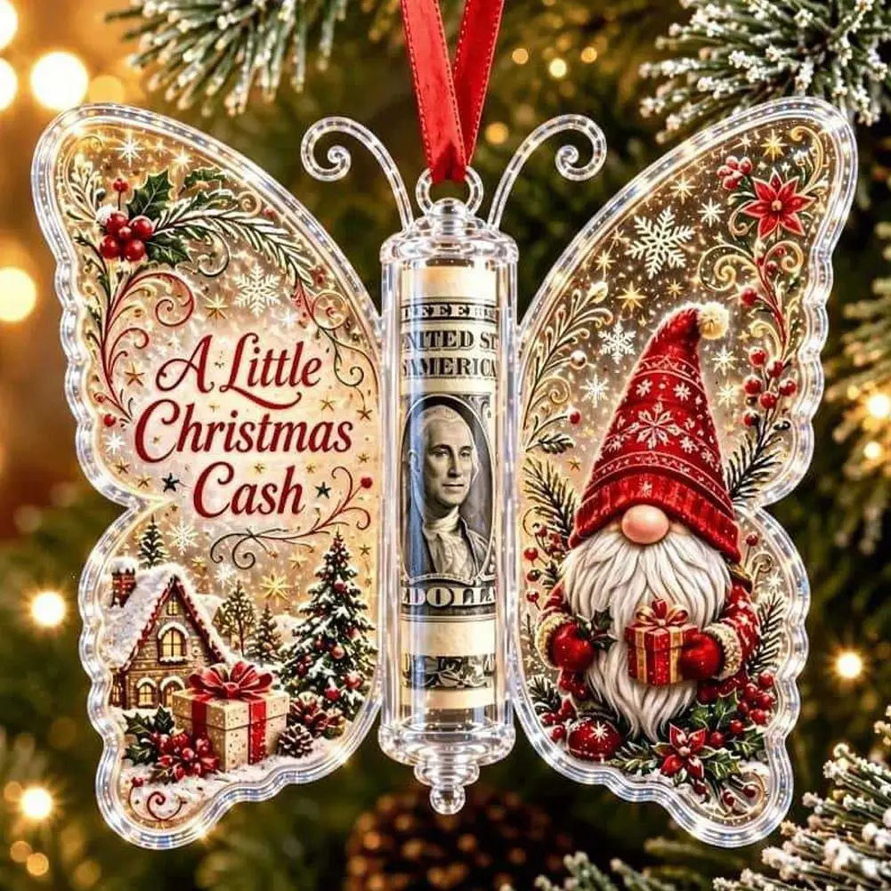 Christmas Hanging Decoration Hanging Christmas Cash Gift Ornament Acrylic Christmas Ornament Acrylic Holiday Party Decoration