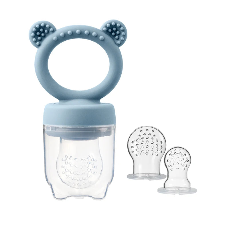 Silicone Bear Shaped Baby Fruit Feeder Fresh Fruit Food Nipple Pacifier - Fun And Healthy Feeding for Babies