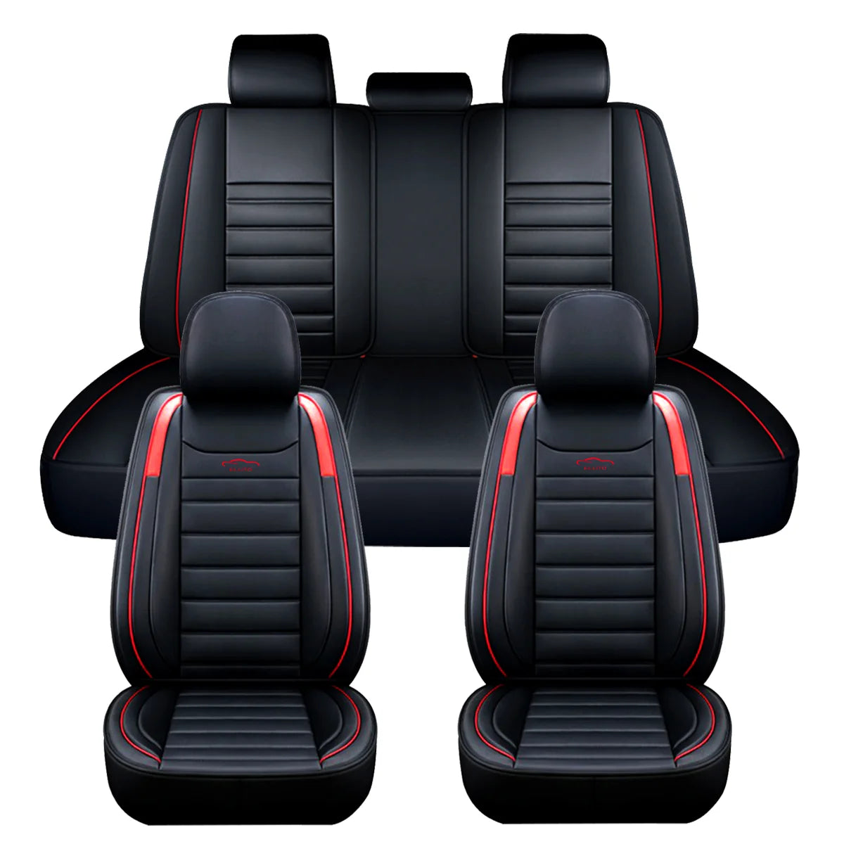 5 Seats Universal Car Seat Cover PU Leather Car Seat Cushion Full Surround Protective Pad Fits Car SUV Truck Seat Accessories