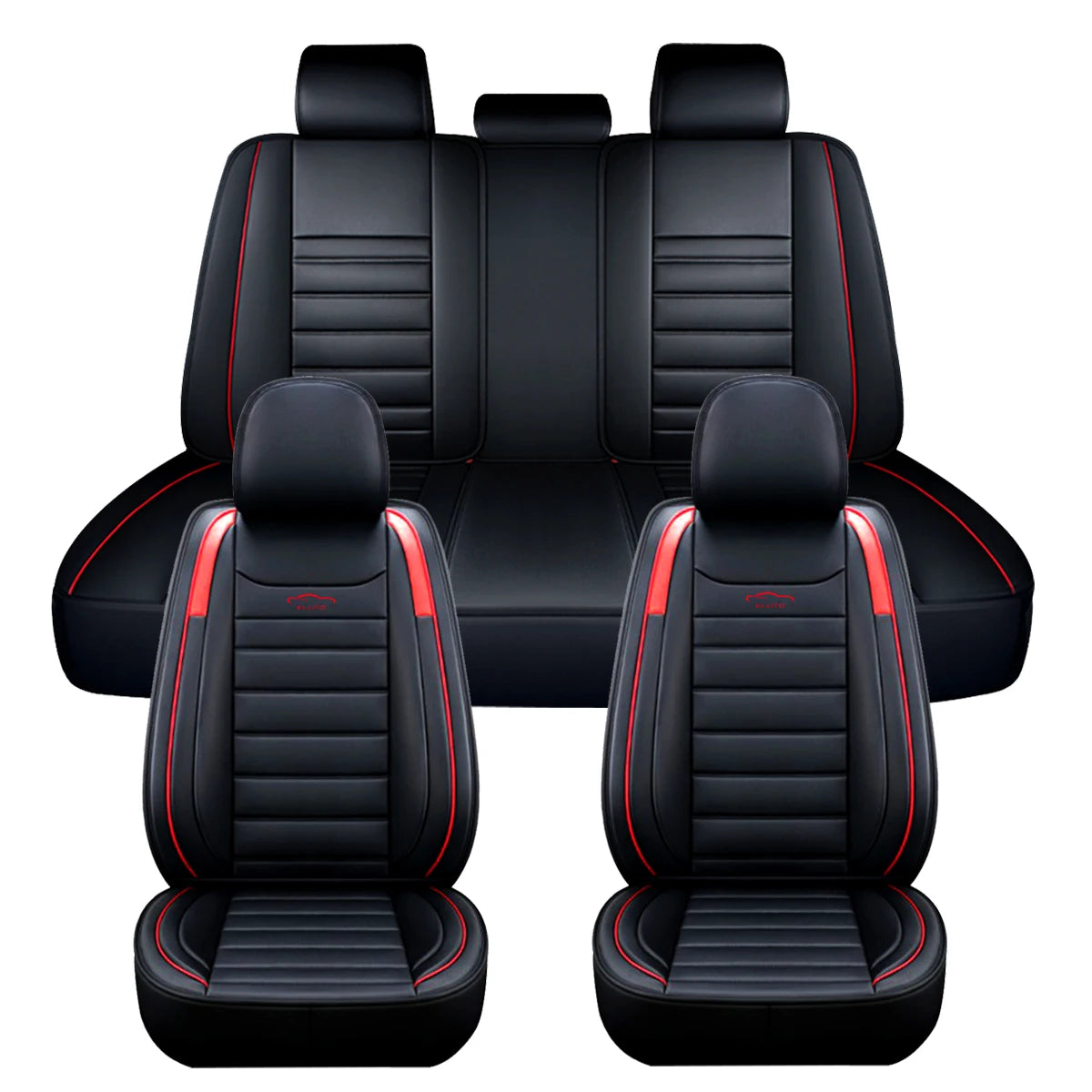5 Seats Universal Car Seat Cover PU Leather Car Seat Cushion Full Surround Protective Pad Fits Car SUV Truck Seat Accessories