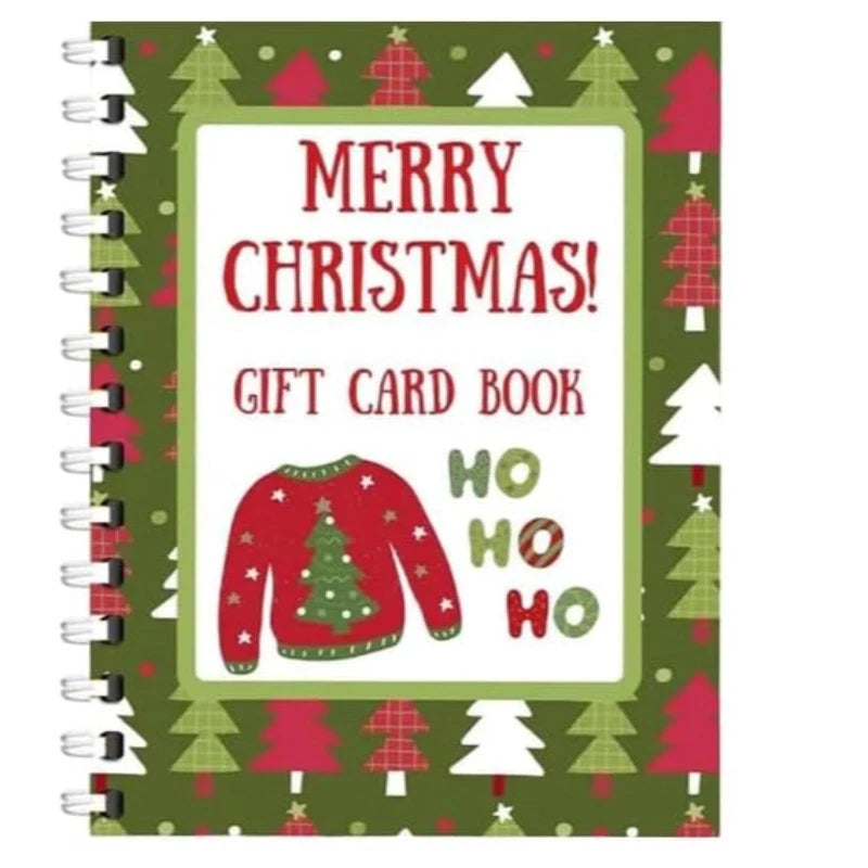 Christmas Gift Card Book Merry Christmas Diys Gift Cards Spiral-bound Merry Christmas Cards Books Cute Diy Gift Card Xmas Gifts
