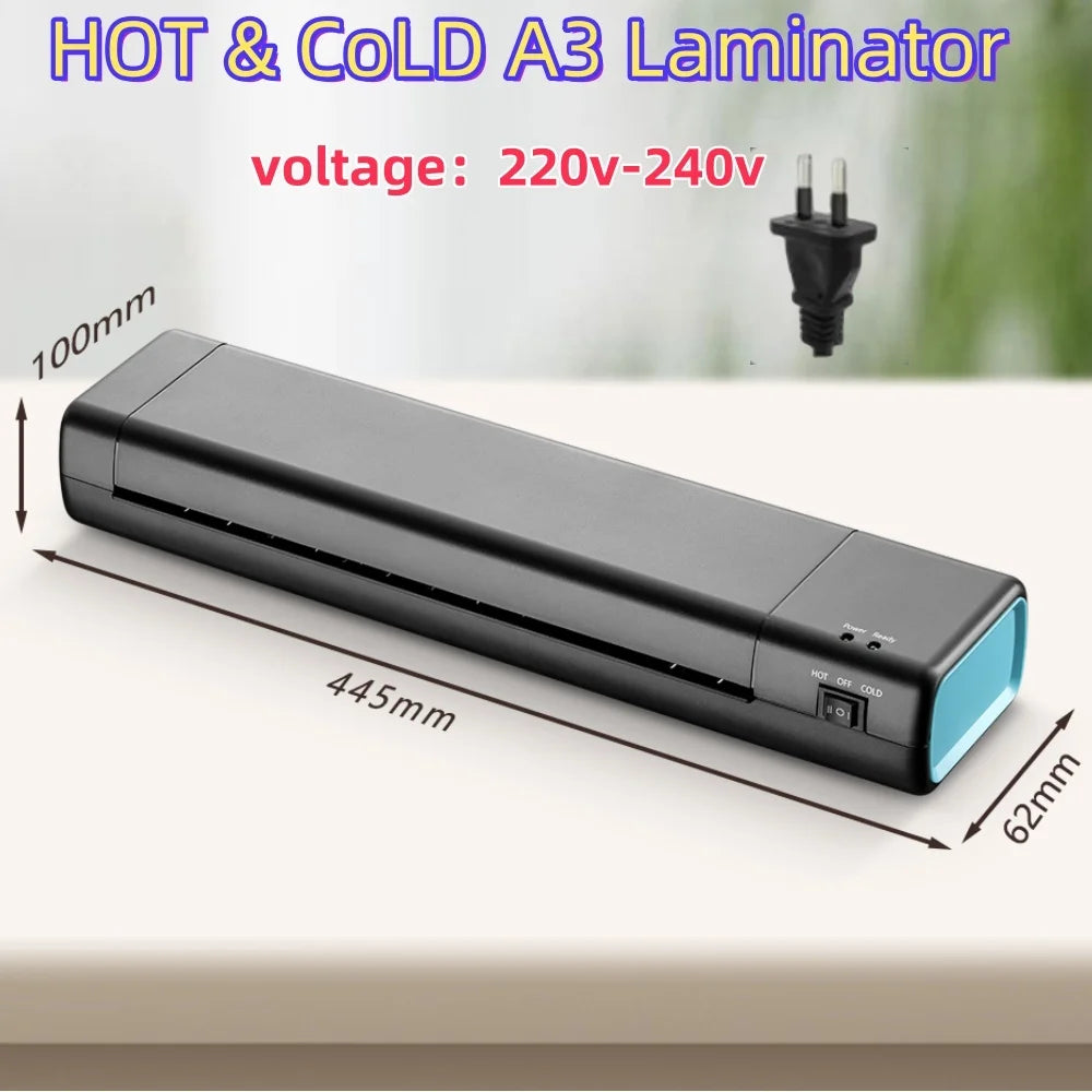 Laminating machine 9 inch laminating machine A4 A3 laminating machine 90 seconds fast preheating hot and cold laminating machine