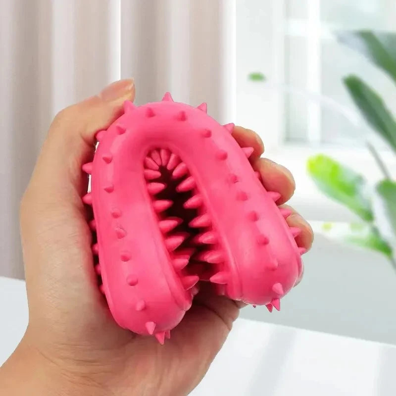 1PC Pet Chew Toy Soft Rubber Bite-resistance Bone Shape Teeth Grinding Chewing Toys for Small Dogs Training Pet Supplies Brush