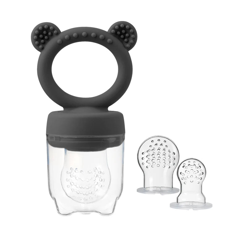Silicone Bear Shaped Baby Fruit Feeder Fresh Fruit Food Nipple Pacifier - Fun And Healthy Feeding for Babies