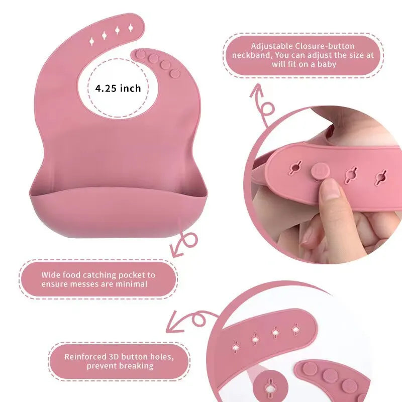 6 PCS Baby Meal Set Silicone Children's Meal Training Cutlery Set