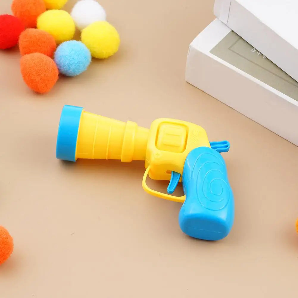 Cat Plush Ball Shooting Mini Pompoms Launcher Games Pet Accessories Funny Cat Toys High Bounce Ball To Tease The Pet Supplies
