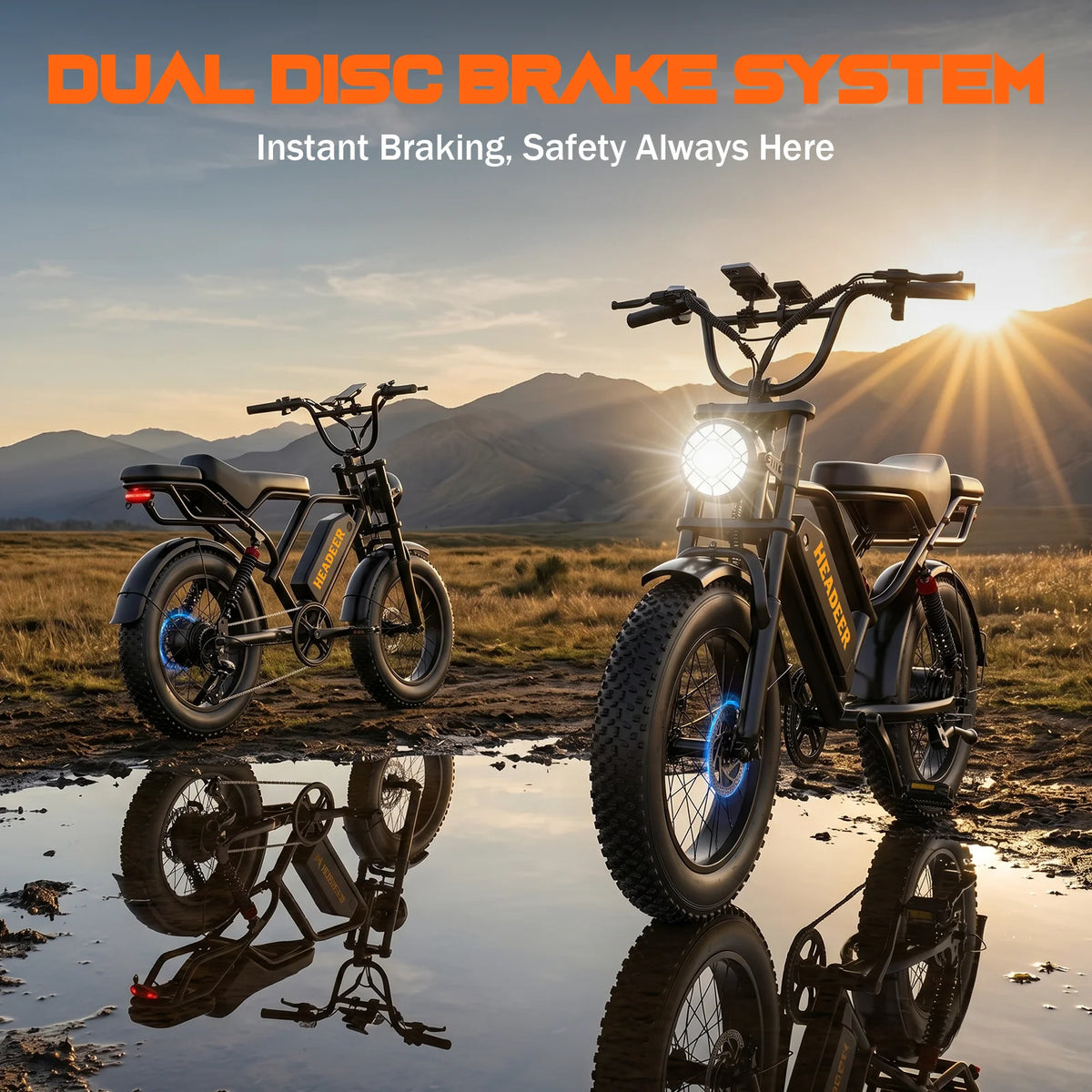 Bicicletta Elettrica HEADEER BK20 con Batteria al Litio 48V20Ah, Autonomia Massima 80Km, Pneumatici Fat da 20 Pollici per Fuoristrada, E-Bike All-Terrain con APP