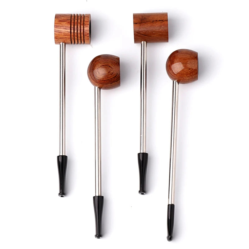 Red Sandalwood Smoking Pipe For Men Portable Straight Solid Wood Tobacco Pipes Dry Week Small Wooden Pipe Tool