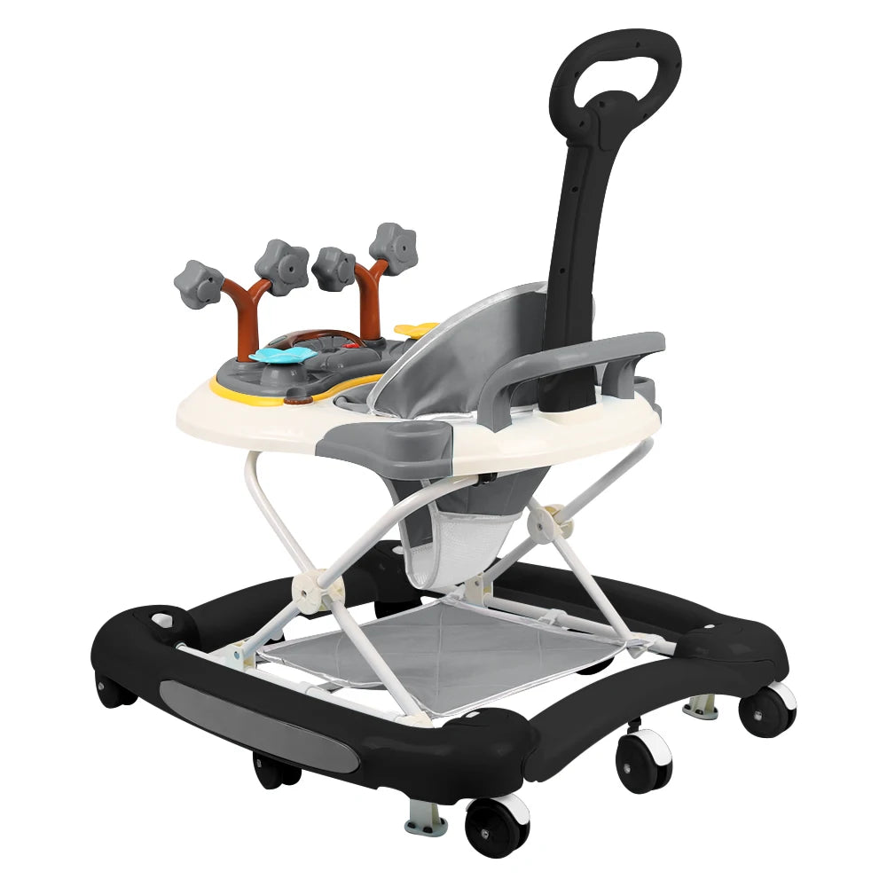 Baby Walker With Activity Center, Toy For First Steps With Play Arch, Height Adjustable, Baby Walker From 6 Months