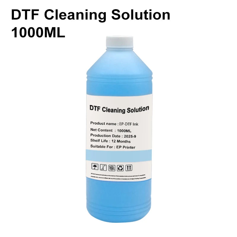 250ml 500ml 1000ml DTF Power Cleaner DTF Cleaning Solution Liquid For Direct to Film Printer Printhead L805 L1800 L800 1390
