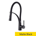 Black/Nickel/Chrome/Gold Rubber Kitchen Faucet Sink Faucet 360 Degree Rotation Pull Down Stream Sprayer Hot Cold Water Mixer Tap