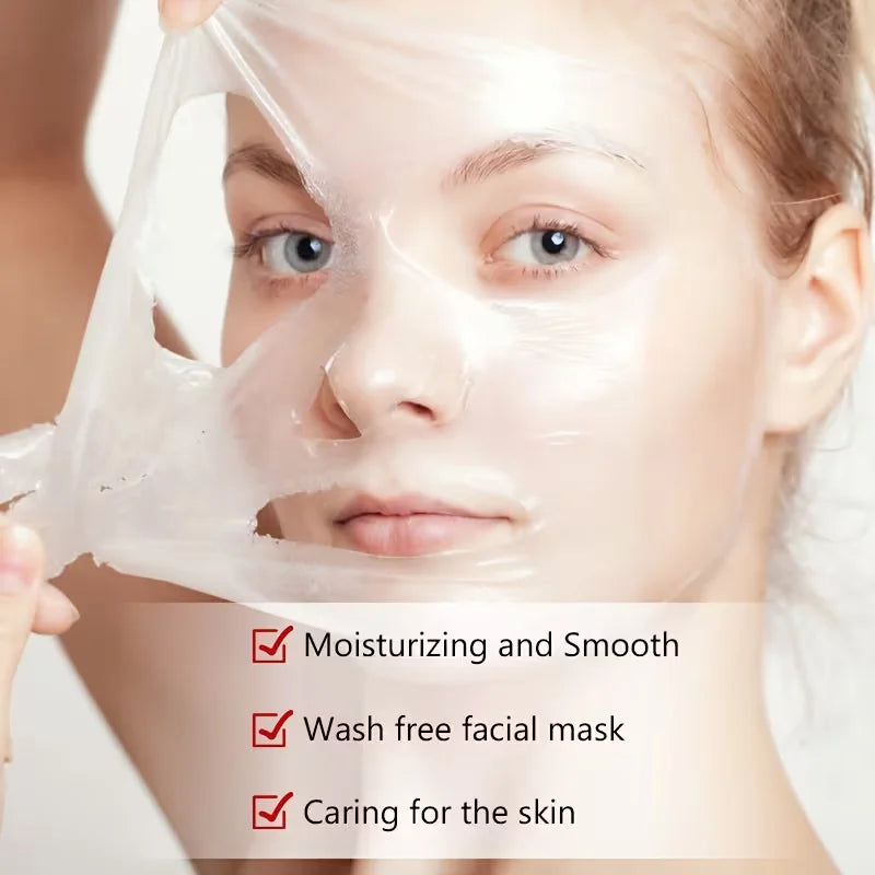 Biotin Collagen + Salicylic Acid Day and Night Mask Set, Peel-Off Mask, Suitable for Loose Skin, Deeply Hydrates, Keeps Skin Hydrated and Plump, Tightens Skin, Brightens Complexion, and Gives Skin a Youthful Glow Suitable for