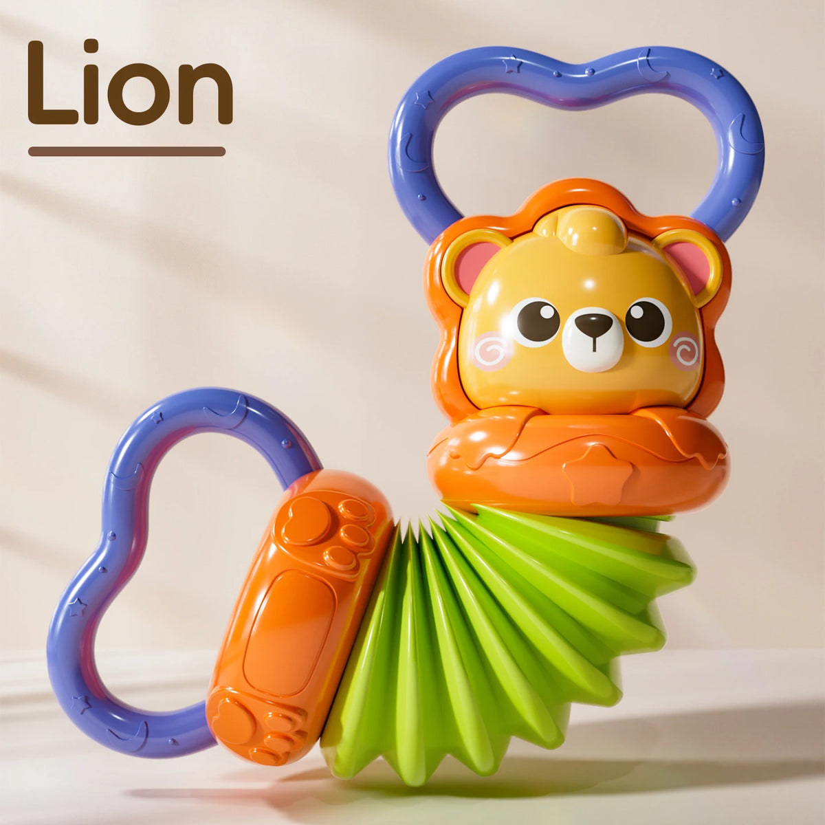 Baby Musical Accordion Toy Stretch Squeeze Animal Early Education Music Sensory Motor Skill Development for 6+ Months Infants