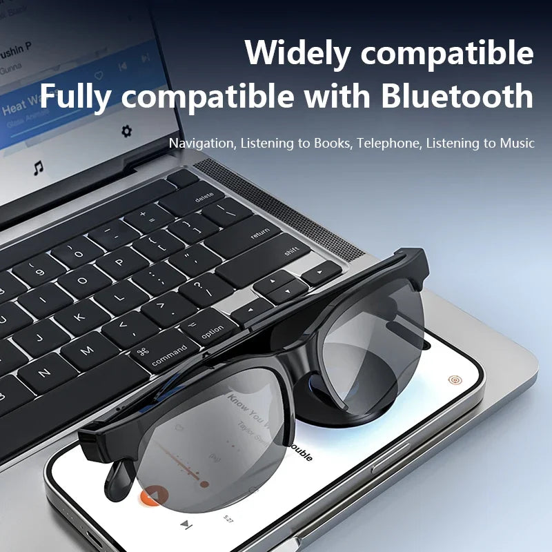 Lenovo Smart Glasses 2026 New AI Translation Bluetooth Conversation Recording Listening to Music Smart Sunglasses for Men and Women