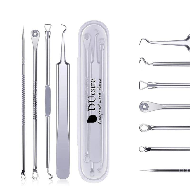 DUcare 4pcs Acne Blackhead Removal Needles Stainless steel Pimple Spot Extractor Acne Treatment Acne Needle Face Clean Care Tool
