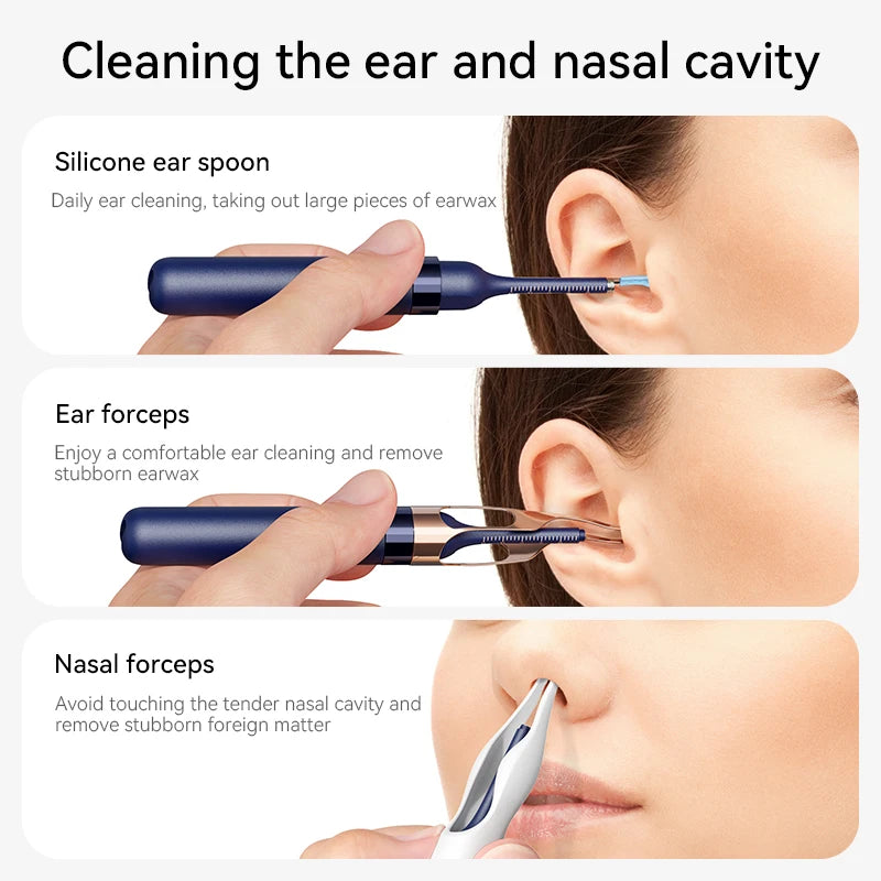 Upgraded Smart Visual Ear Wax Cleaner With Camera 800W HD Endoscope Multi-Functional Visual Ear Cleaning Tool Includes Storage