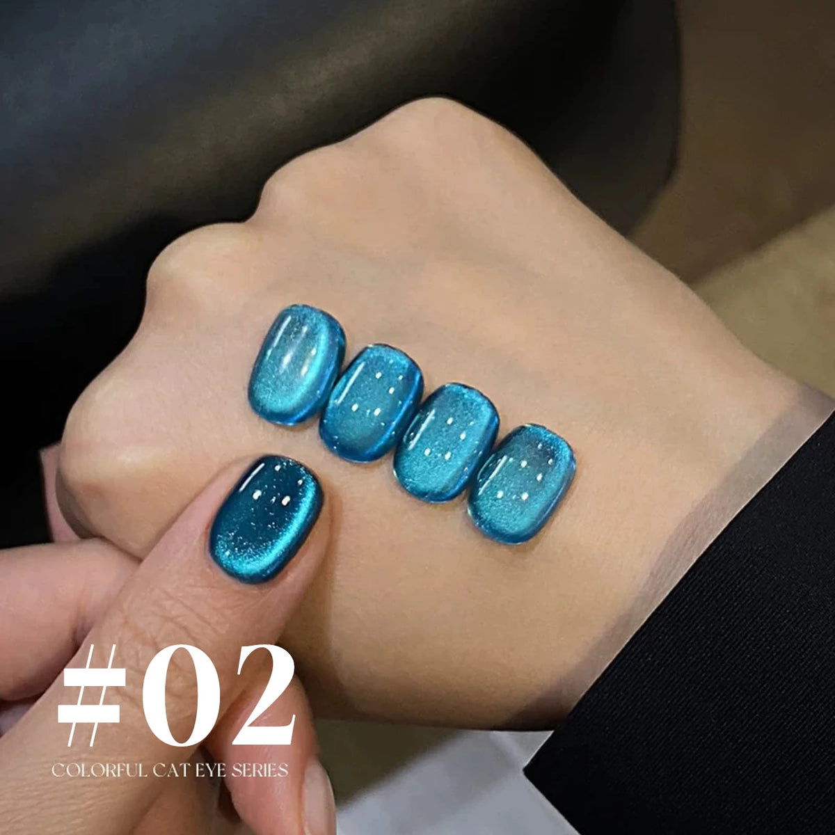 12ML 1-6PCS Summer And Autumn Island Glass Bead Magnet Cat Eye Gel Nail Polish Blue Nails Nail Art Nail Supplies