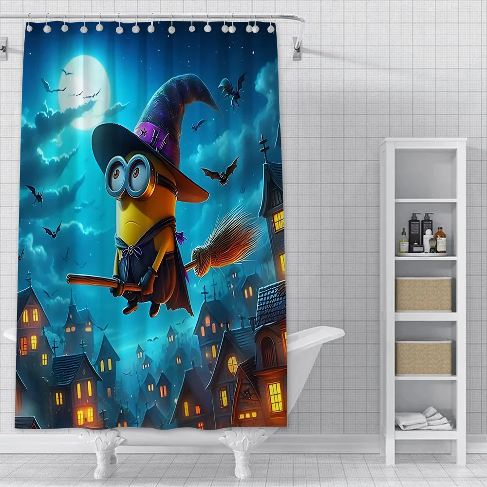 Shower For M-Minionss Curtain Waterproof Polyester Fabric Paint Colorful Bath Curtains Home Bathroom Decor Curtain With Hook
