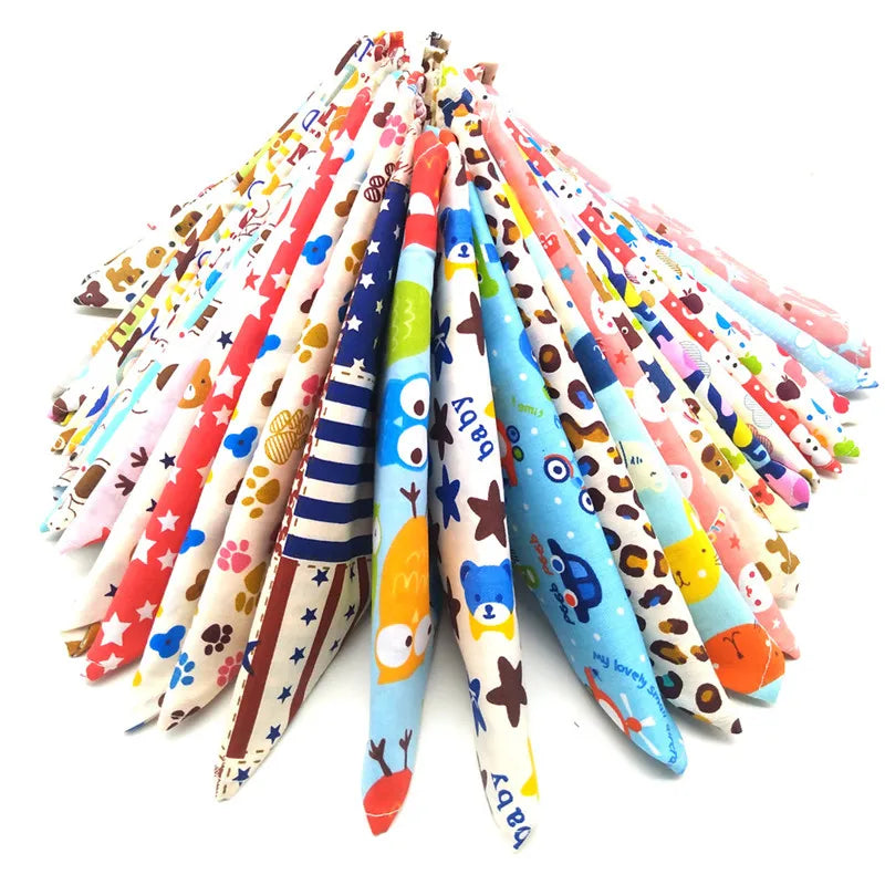 30/50 Pcs Bandana Small Middle Large Dog Bibs Scarf Cotton Adjustable Pet Puppy Kerchief Dog Accessories Pet Supplies