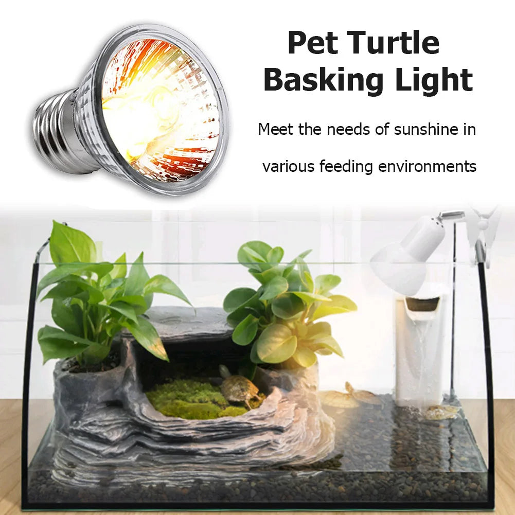 1/2/5/10PCS UVA+UVB Reptile Heat Lamp 25/50/75W Full Spectrum Basking UV Light Bulb for Snakes, Turtles, and Amphibians