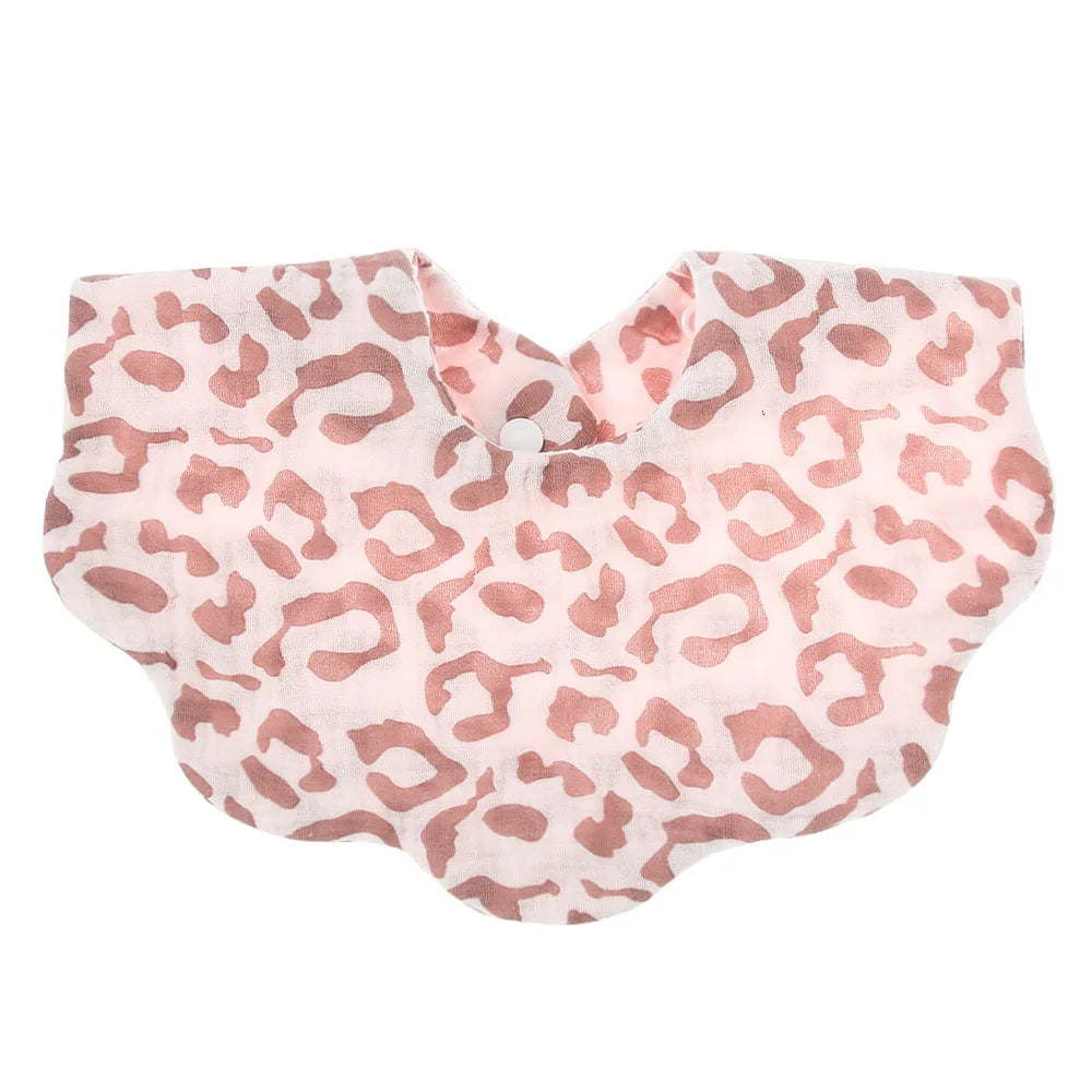 Cotton Soft Baby Print Bibs Solid Color Infant Bib Newborn Burp Cloths Bandana Scarf for Kids Boys Girls Feeding Saliva Towel