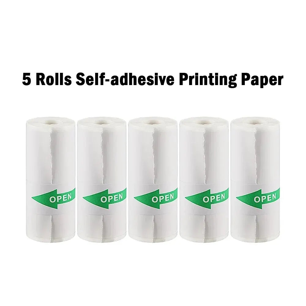HD Mini Portable Thermal Printer 57mm Self-Adhesive Paper Label Sticker for Phone Picture Photo Printing Universal Portable Labe