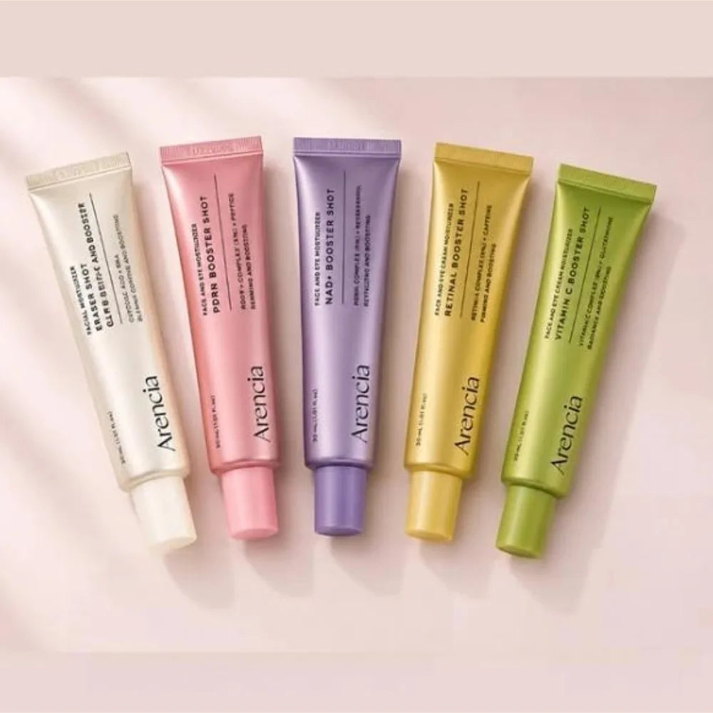 Arencia Retinal Eye Cream/Rice Mochi Cleanser/Ampoule Serum/Vitamin‑C Mask Gentle Clean Deep Hydrating Brighten Firming Skincare