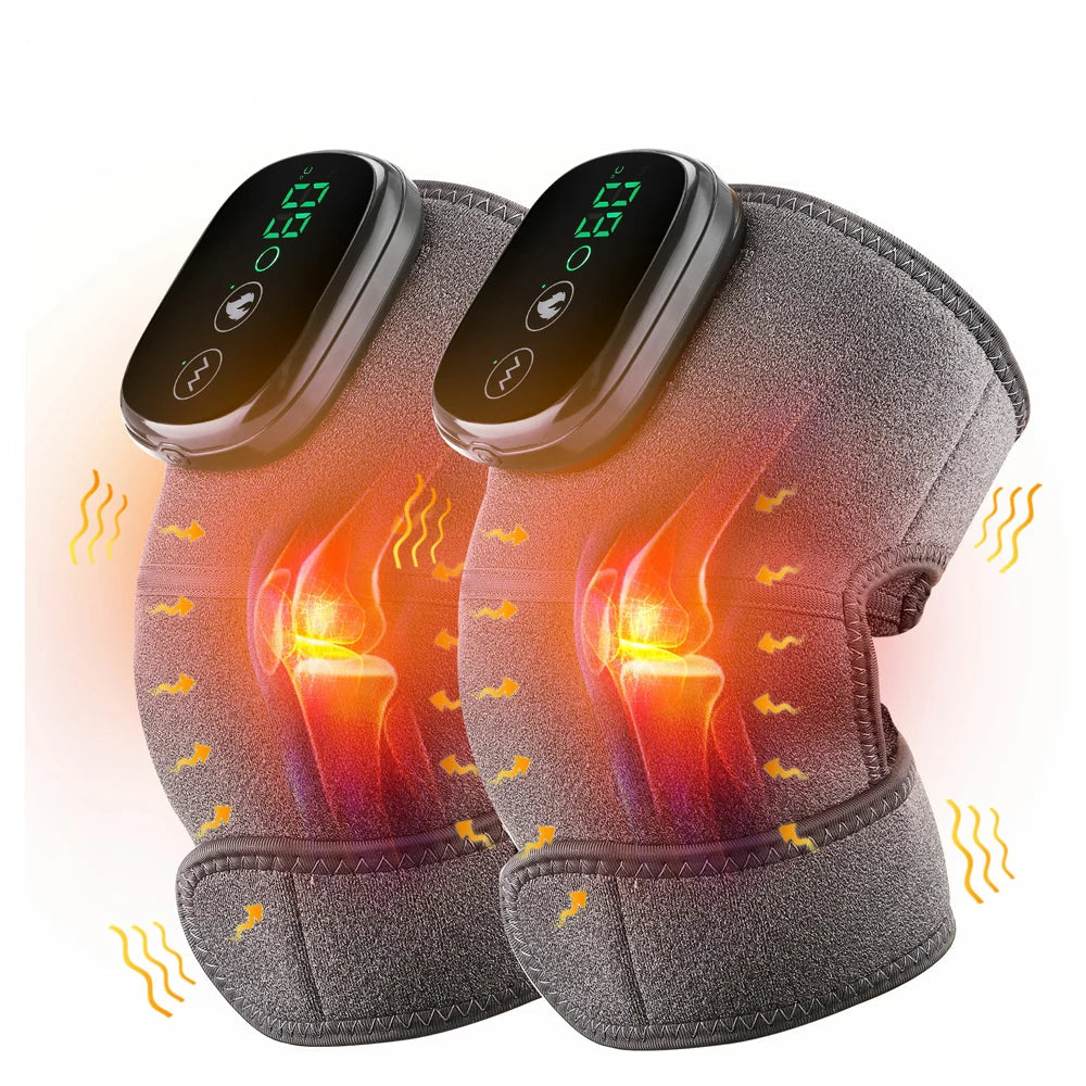1PCS Electric Heating Knee Massager Joint Knee Leg Pad Vibration Knee Leg Massage Cordness Massager Warp
