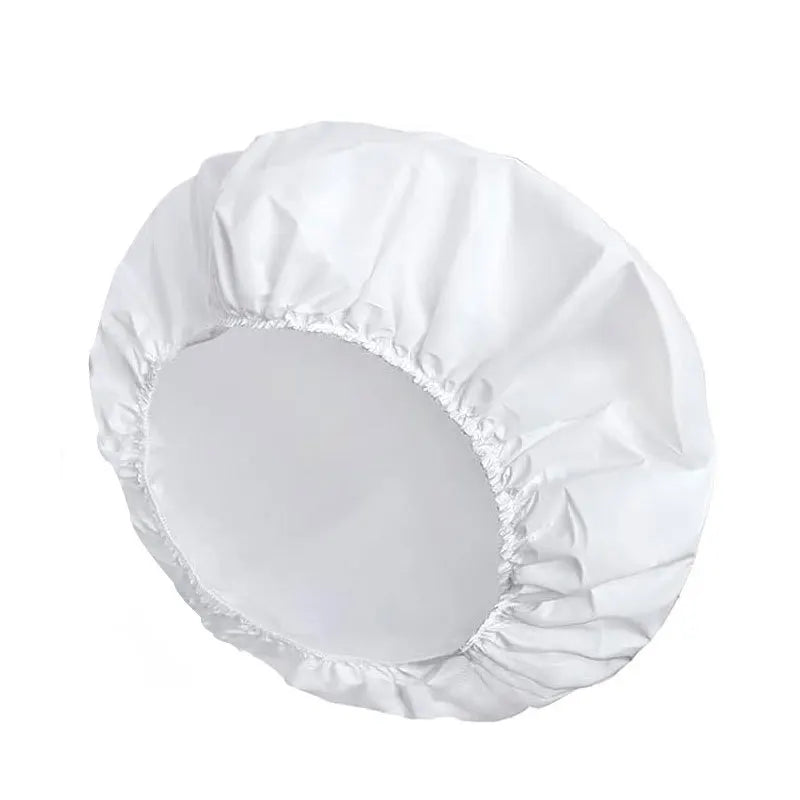Anti-slip Shower Cap Plastic Reusable Shower Caps Elastic Band Bath Hair Hat