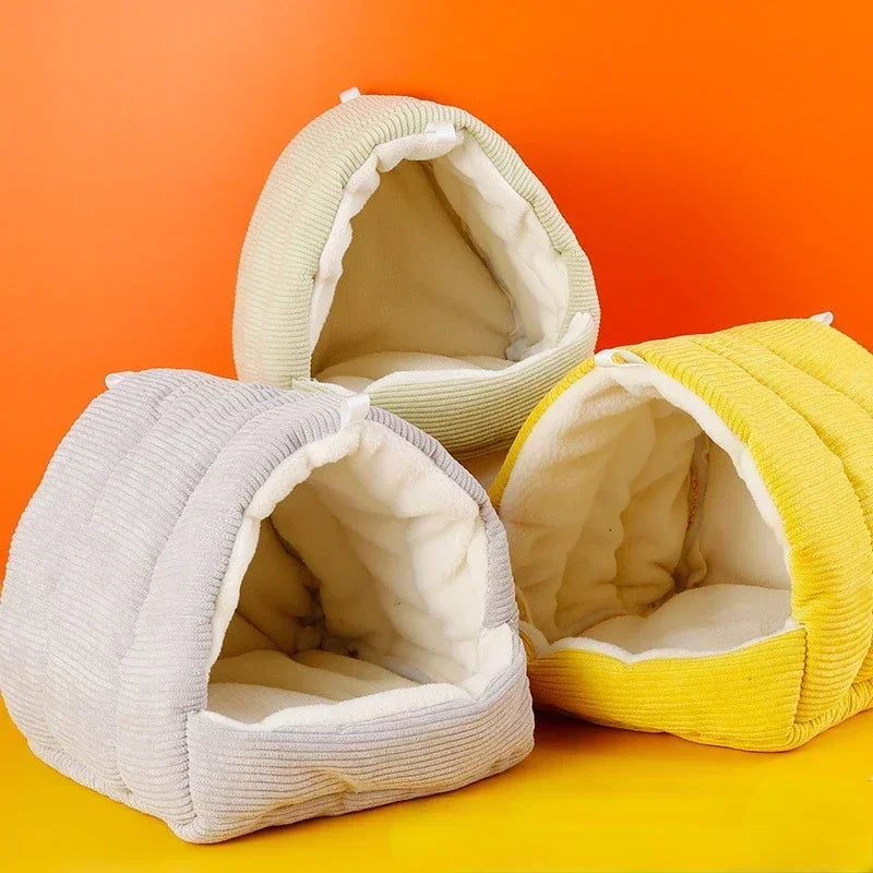 Cute Winter Warm Bird Cage Parrot Cotton Nest Budgie Hammock Hut Tent Bed Hanging Cave Pet Products