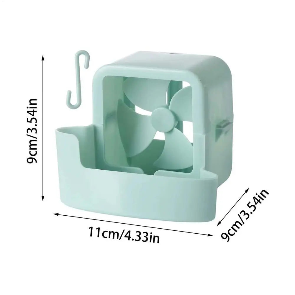 Electric Hanging Cooling Fan with 4 Ice Cups Mist Cooling Adapter Hangable Ice Holder Floor Fan for Household Rapid Cooling