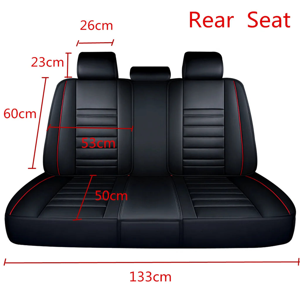 5 Seats Universal Car Seat Cover PU Leather Car Seat Cushion Full Surround Protective Pad Fits Car SUV Truck Seat Accessories