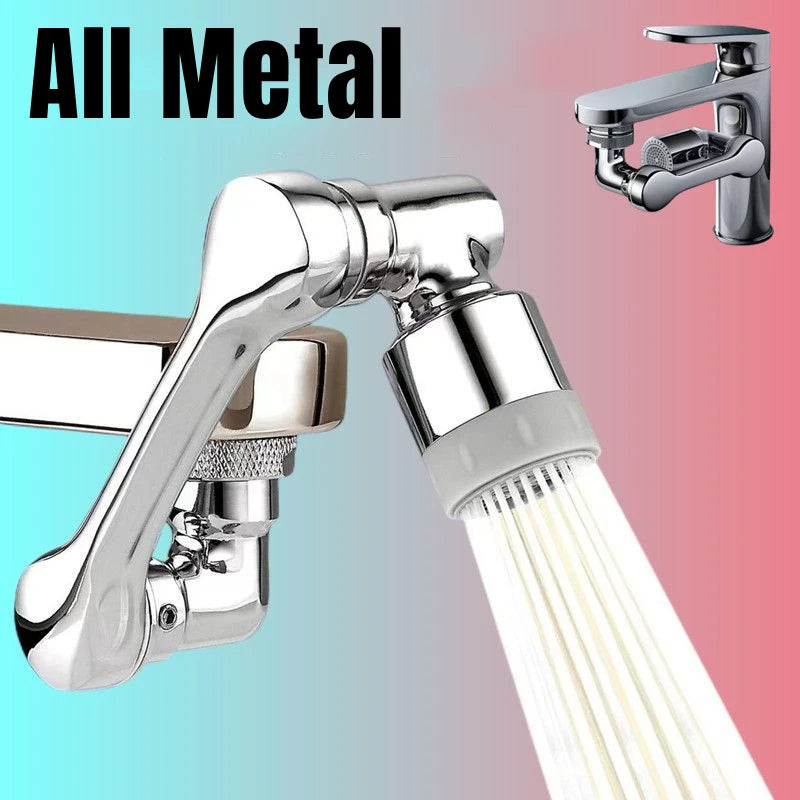 Metal 1080° Universal Rotation Faucet Sprayer Head 22/24mm Adapter Washbasin Faucet Extender Aerator Bubbler Nozzle Kitchen Tap