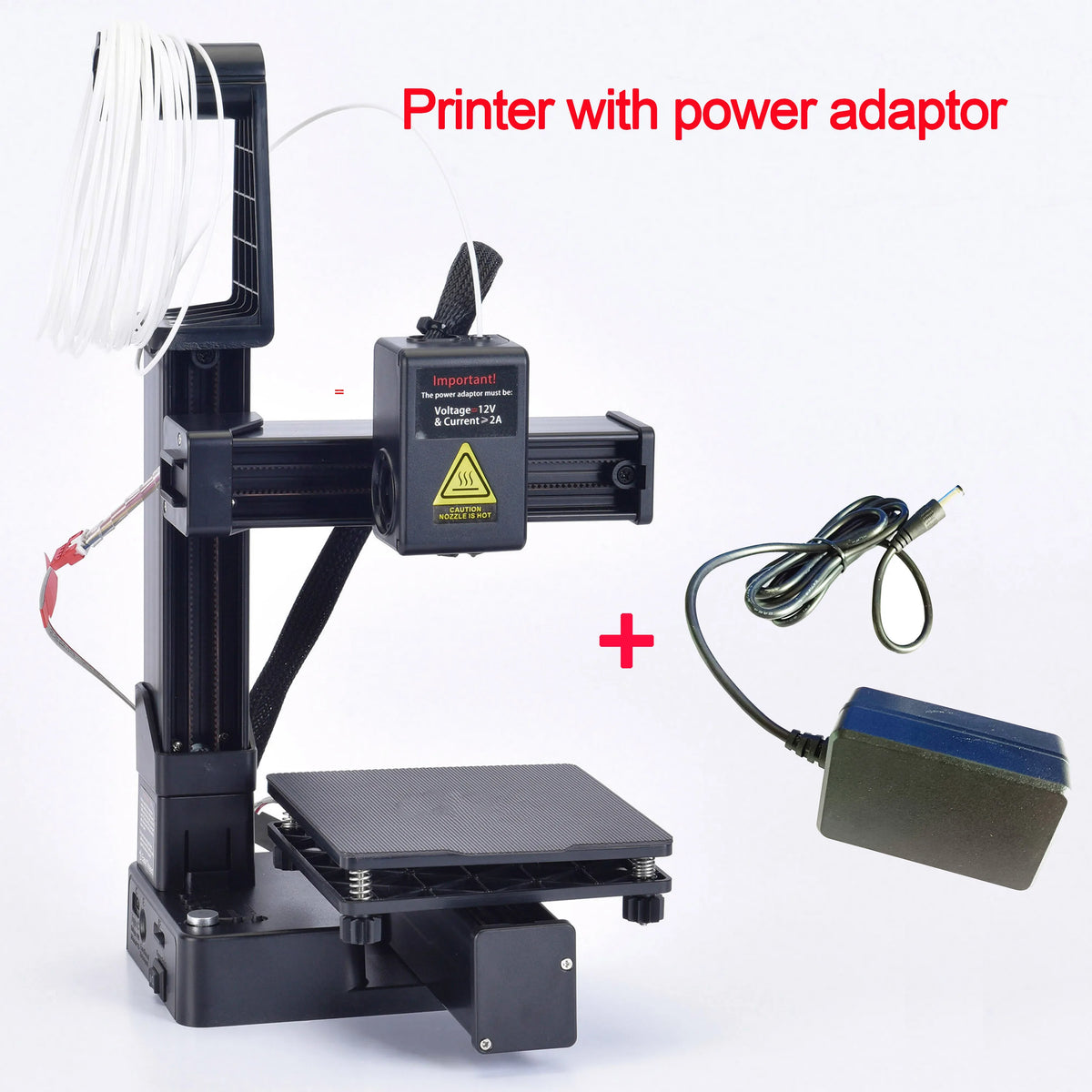 Il livello di ingresso della stampante 3D EasyThreed compatibile con il filamento PLA TPU da 1,75 mm include l'adattatore di alimentazione.