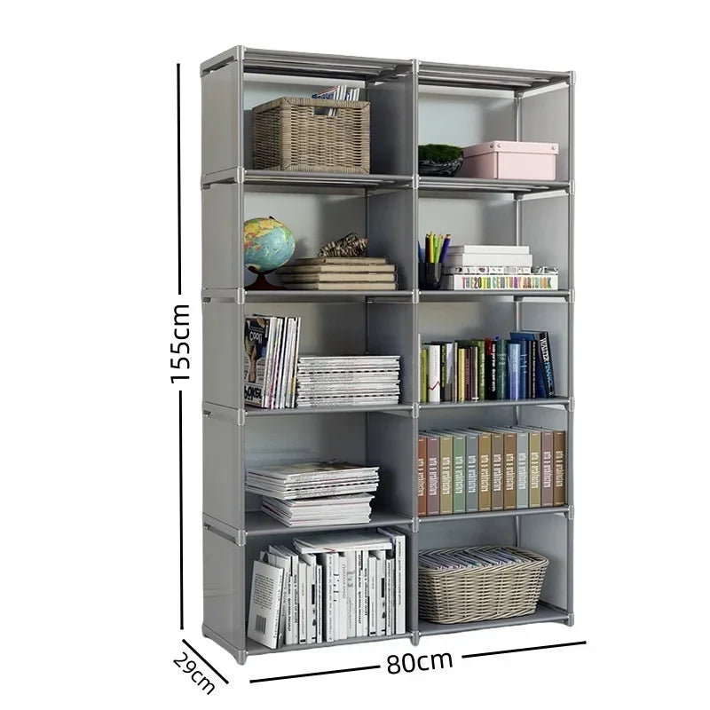 Simple Bookshelf Easy Assembly Bookcase Can Be Moved Children's Debris Rack Home Furniture Book Shelf Storage Locker Holders
