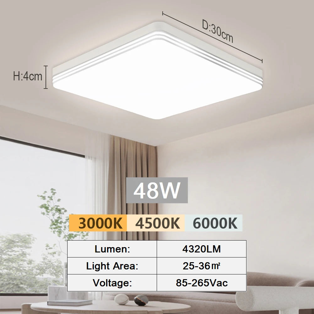 Round LED Ceiling Light Simple Square Ceiling Lights Modern Kitchen Ceiling Lighting Fixture Led Panel Lamp for Balcony Corridor