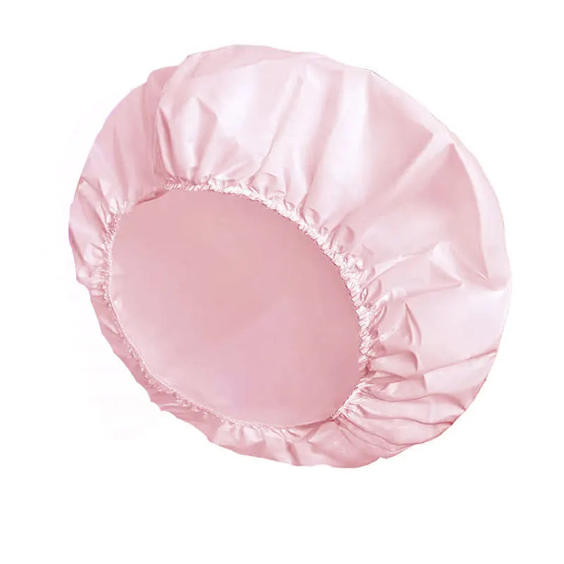 Anti-slip Shower Cap Plastic Reusable Shower Caps Elastic Band Bath Hair Hat