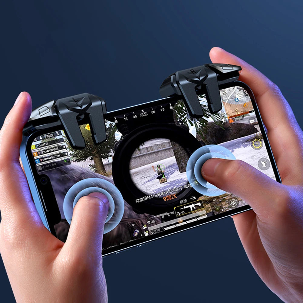 1-6Pairs G21 Mobile Phone Game Trigger Gamepad Joystick 6-Finger L1 R1 Key Button Game Fingertips For PUBG Game Controller New ﻿