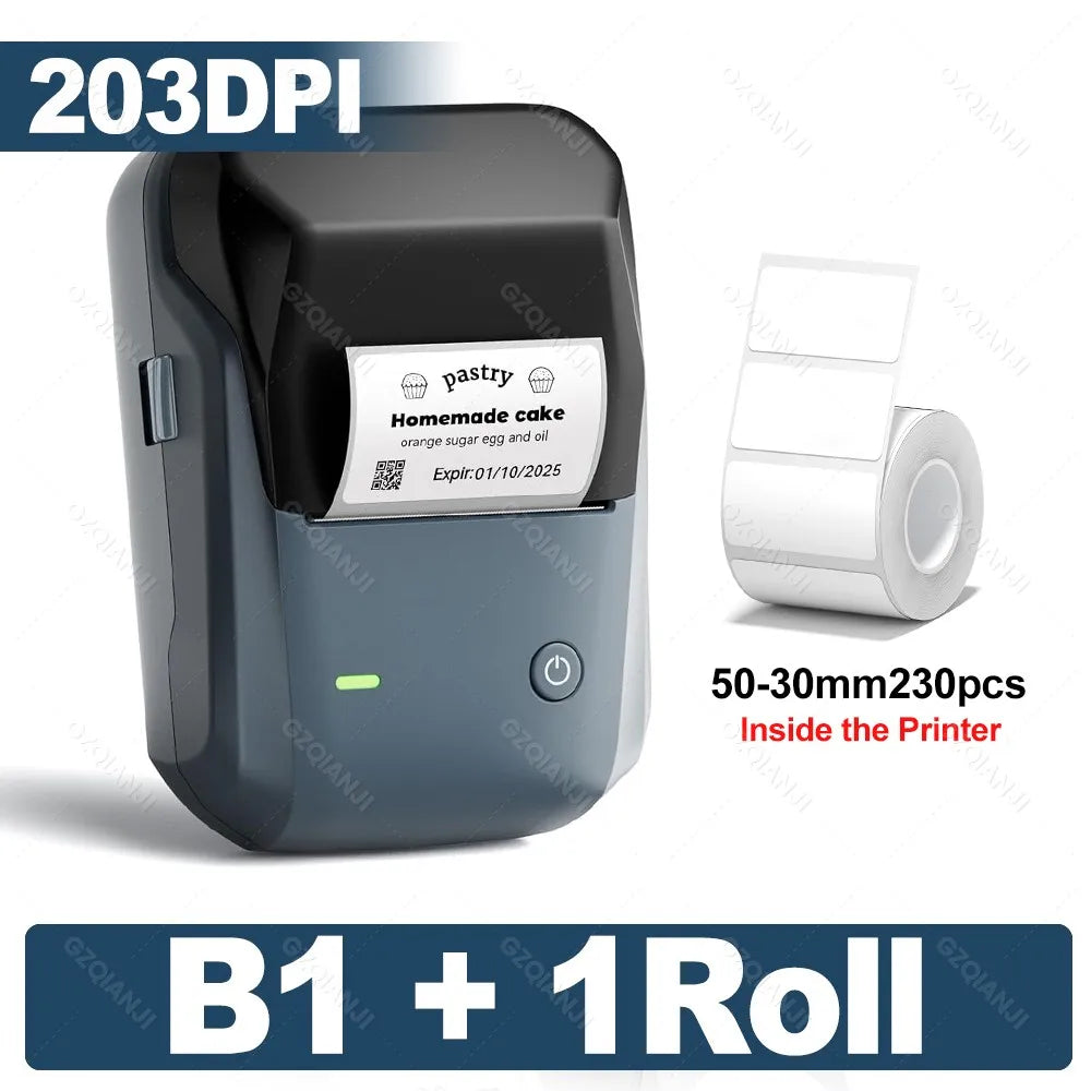 Niimbot 200dpiB21 300dpi B21PRO Label Maker Tag Price Portable Thermal Label Printer with White Photo Labels for Bakery/Business