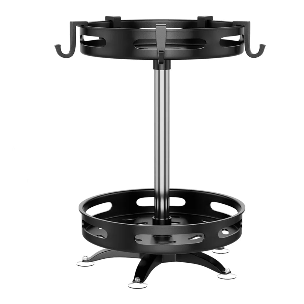 360° Rotating Spice Rack Organizer Carbon Steel Round Spice Shelf Rotatable Kitchen Organizer Turntable for Spice Bottles Jars