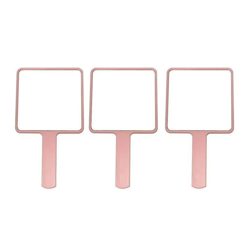 1/2/3pcs Eyelash Extension Handheld Makeup Mirror Square Makeup Vanity Mirror With Handle Hand Mirror SPA Salon Compact Mirrors