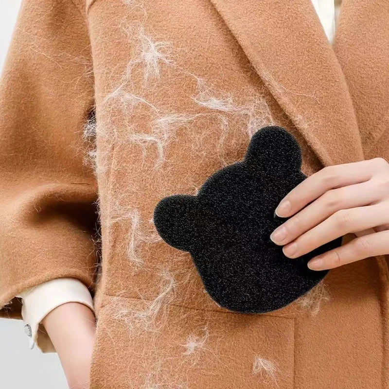 4/2 Sets of Household Pet Hair Remover, Machine Washed Bear Sticky Sponge, Reusable, Suitable for Washing Machine, Dryer, Black