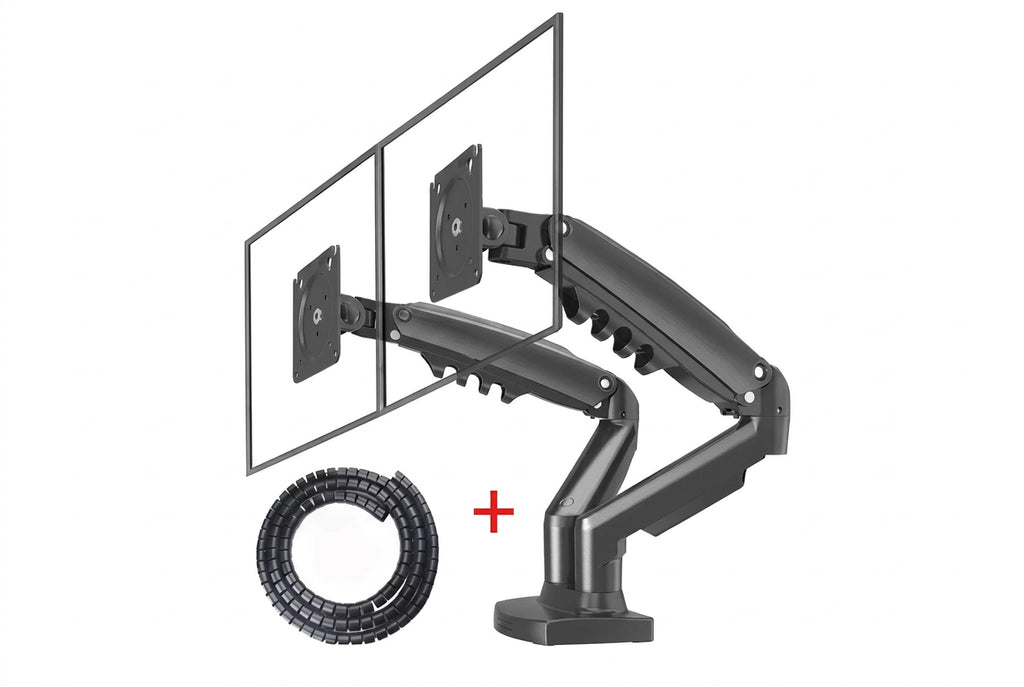 NEW F160 Gas Spring 10'-27' Dual Monitor Holder Arm Desktop 360 Rotate Computer Holder 2-9KG Monitor Bracket with 2 USB3.0