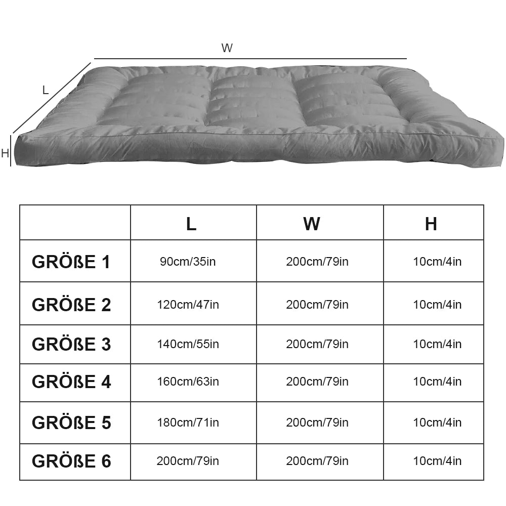 Thickened Mattress, 3D Fiber Soft Cushion, Household Bedroom Mattress, Non-slip Mattress with Band, Multiple-sizes Optional