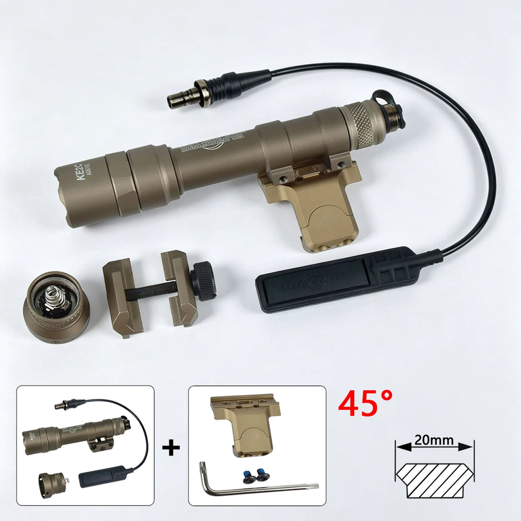 Surefire M600U M600B Powerful LED Flashlight with Mounting Base Fit 20mm Rail MLK Keymod for AR15 SF M600 Scout LED Light Torch