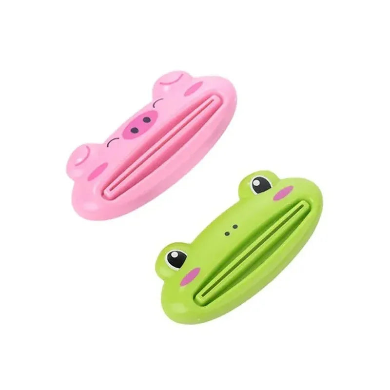 New Type Squeezer Cute Cartoon Manual Toothpaste Squeezer Cute Frog Animal Shape Cleanser Manual Press Lazy Essential Set