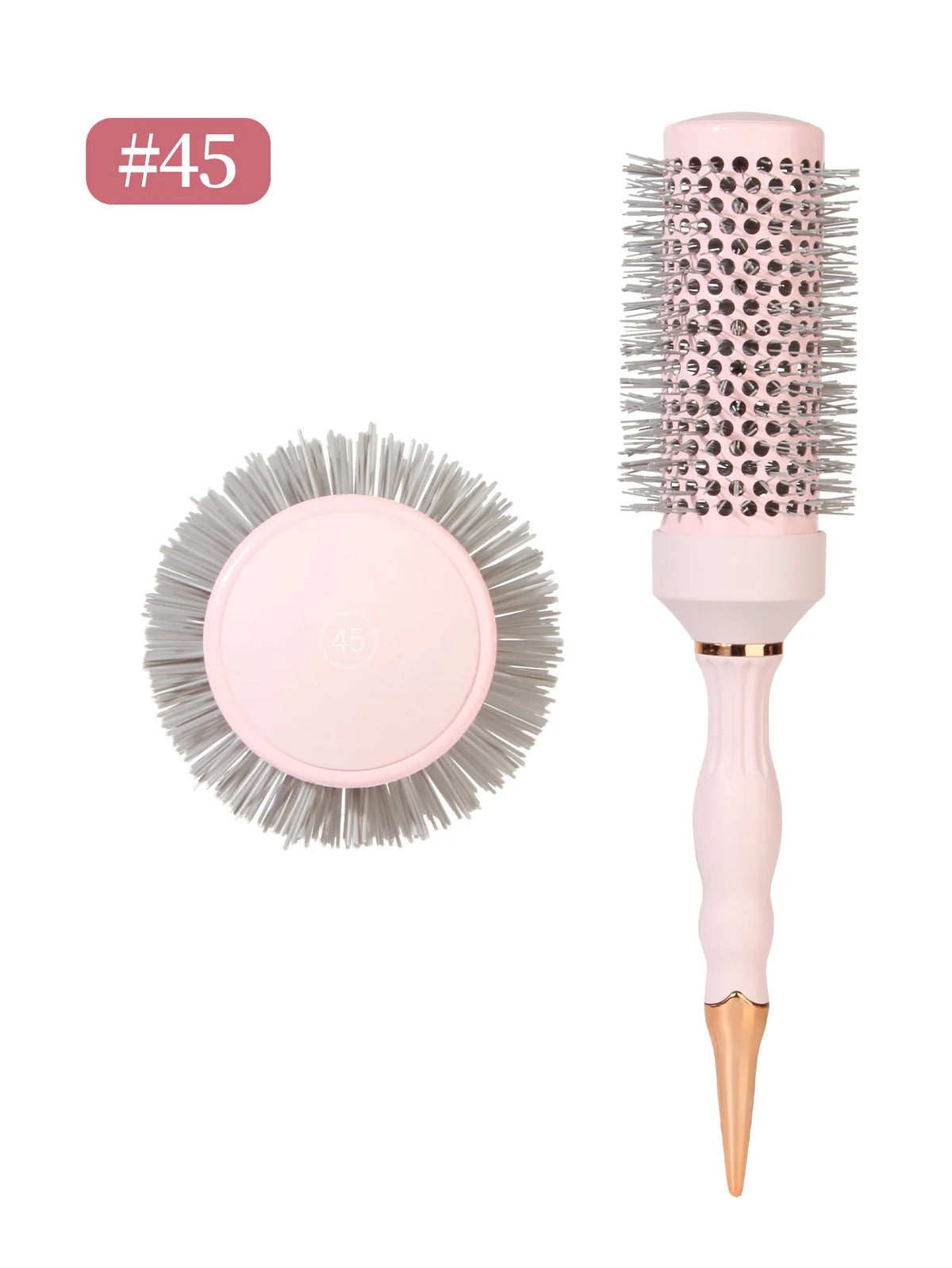 Professional Round Blow-Dry Brush for Hairdressers, Professional Curling Hot Barrel Comb, 5 Sizes, Suitable for Creating Stylish Curly Hairstyles, Suitable for Women's Styling, Blow-Drying, Curling, Smoothing, Short Hair, Med