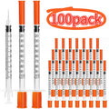 Syringe with Needles Pack of 20/70/100 0.5/1ml Dose Suitable for Pet Care And Laboratory Use