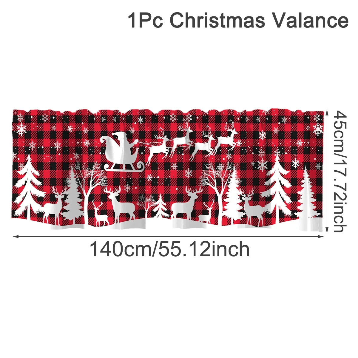 Christmas Short Curtain Merry Cristmas Decoration for Home. Xmas Ornament Navidad New Year Gift for Kitchen Living Room