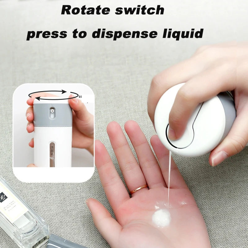 4 In 1 Travel Liquid Dispenser Split Bottle Shampoo Lotion Shower Gel Soap Bottle Empty Sub-bottle Press Container Bottles
